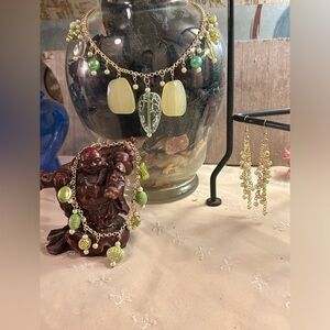 Green with Envy necklace bracelet and earrings